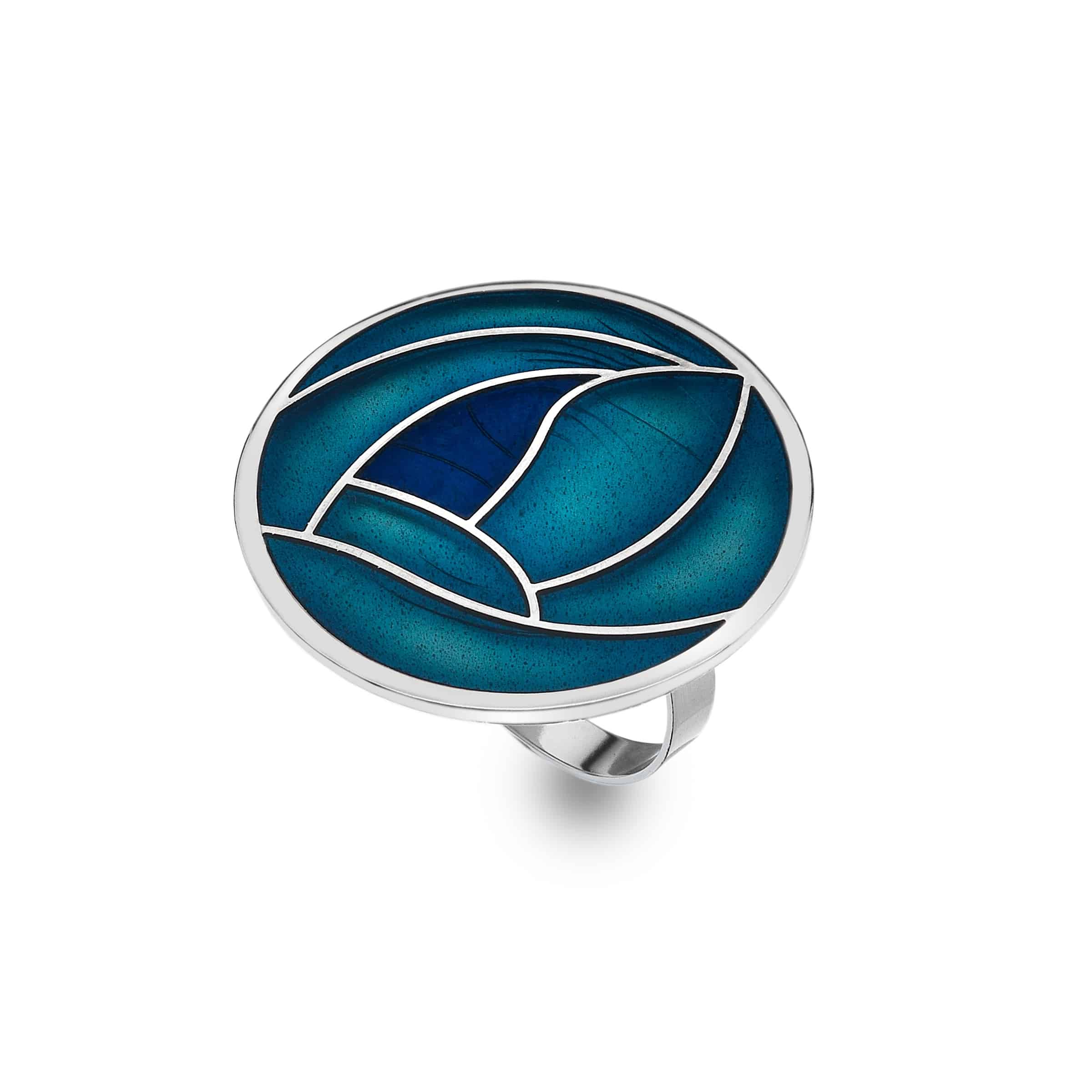 Turquoise Mackintosh Enamel Rose Scarf Ring – The Perfect Scottish